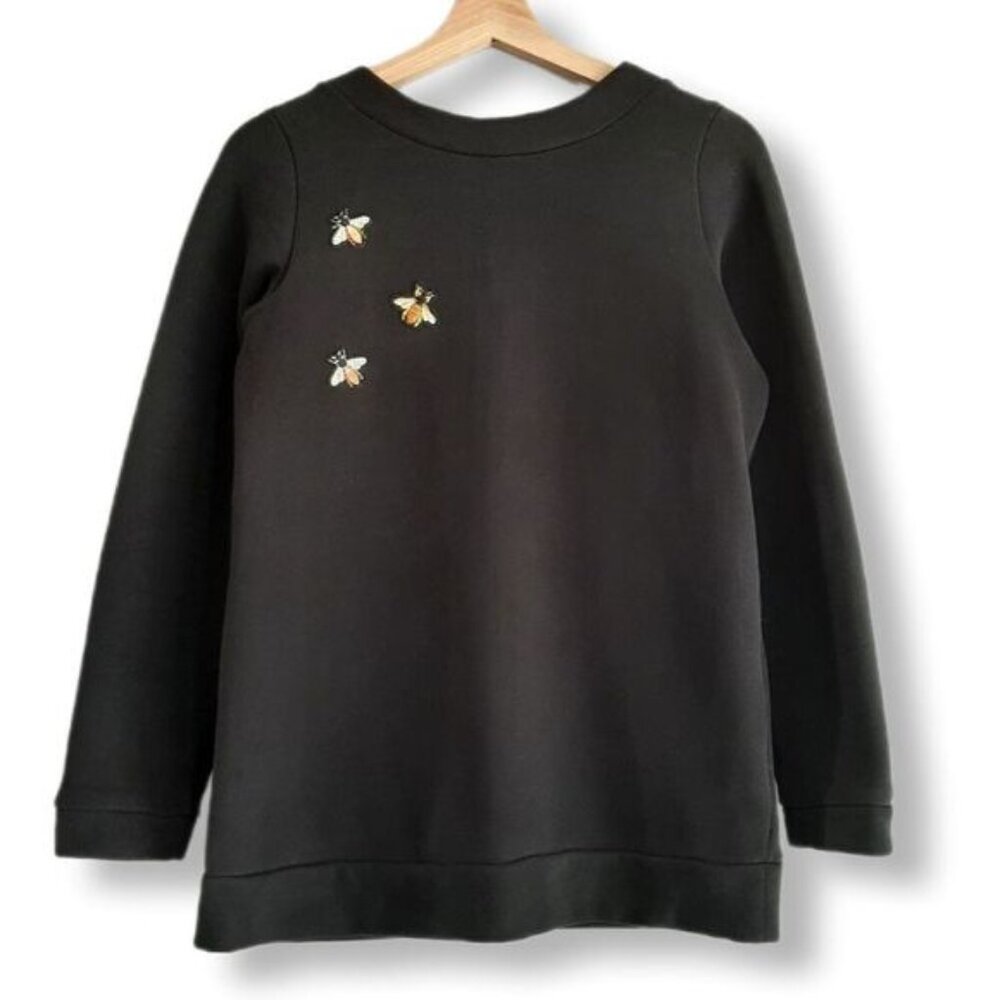 Love Moschino Black Sweatshirt with Bee Embroidery Gucci